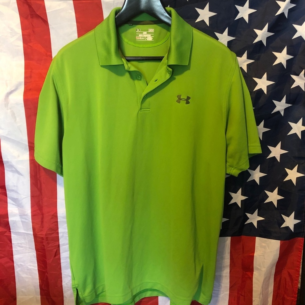 Under Armour Men's Green Polo Large